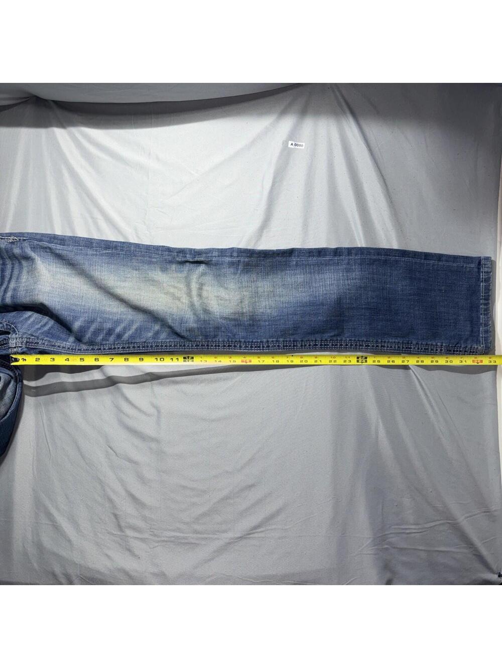 BKE Alec Jeans Straight Leg Mens 31 Long Distressed Blue Western Denim (31x37) - Picture 5 of 11